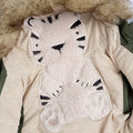 Giacca imbottita verde Chicco - dettaglio patch tigre