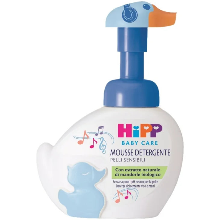 Mousse detergente HiPP Baby Care viso e mani