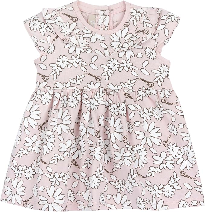 Abito Chicco bambina rosa con fantasia floreale