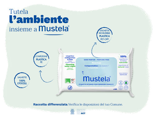 Salviette Detergenti all'Acqua Mustela – Confezione Singola