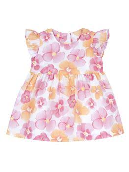 Vestito estivo bambina Chicco a fiori rosa e gialli