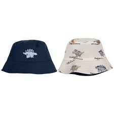 Cappellino reversibile Chicco blu e avorio con fantasia animali